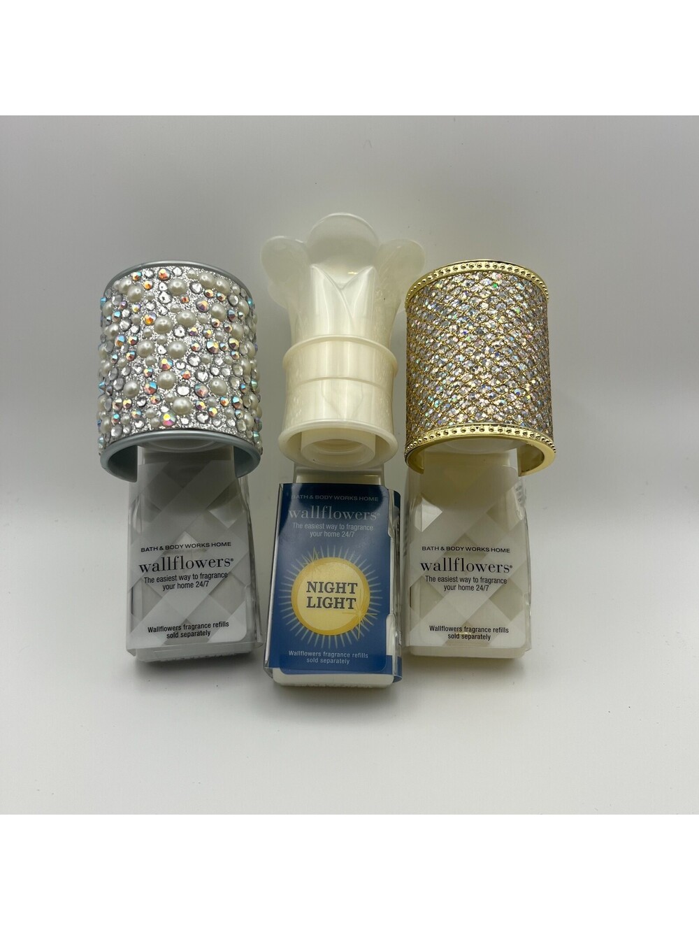 BATH & BODY WORKS PEARL GEM RHINESTONE WALLFLOWER FRAGRANCE PLUG IN NIGHT LIGHT